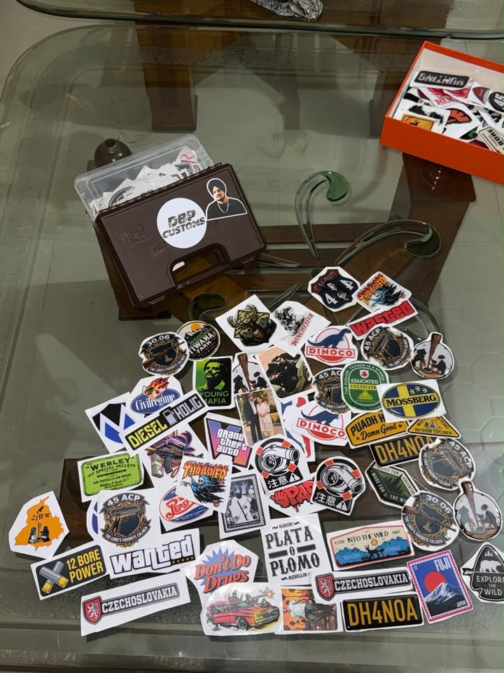 Assorted matte vinyl stickers
